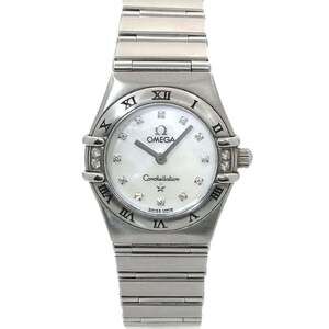 OMEGA Constellation Mini My Choice 1566 76 4P Diamond Bezel Women's Watch 12P...